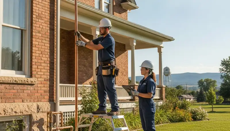 Fort Collins, CO plumber repairing a leak for a plumbing service call