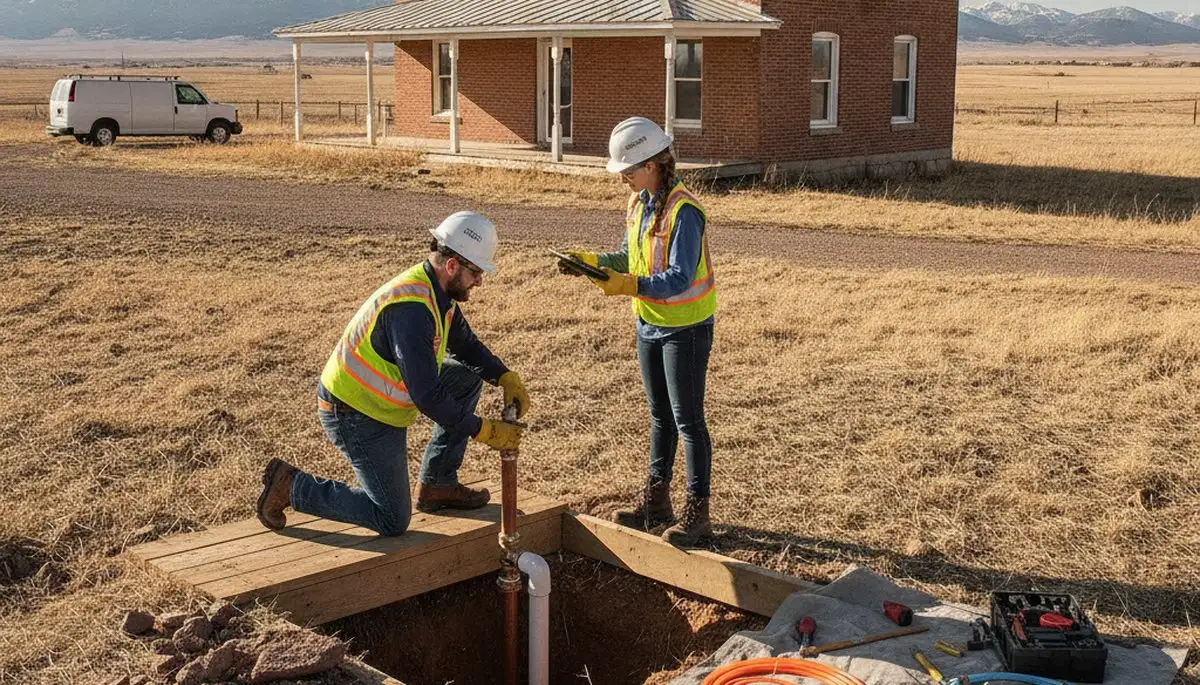 Fort Collins, CO plumber repairing a residential pipe for a plumbing service call