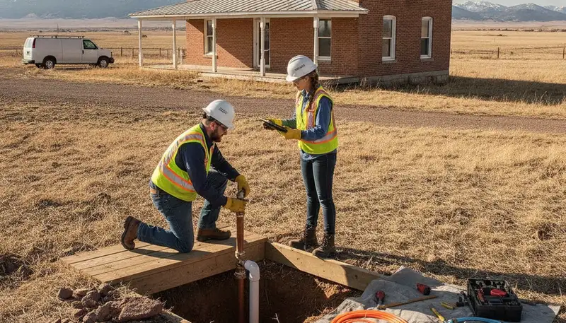Fort Collins, CO plumber repairing a residential pipe for a plumbing service call
