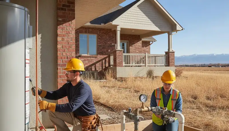 Fort Collins, CO plumber repairing a plumbing fixture for a local home service call