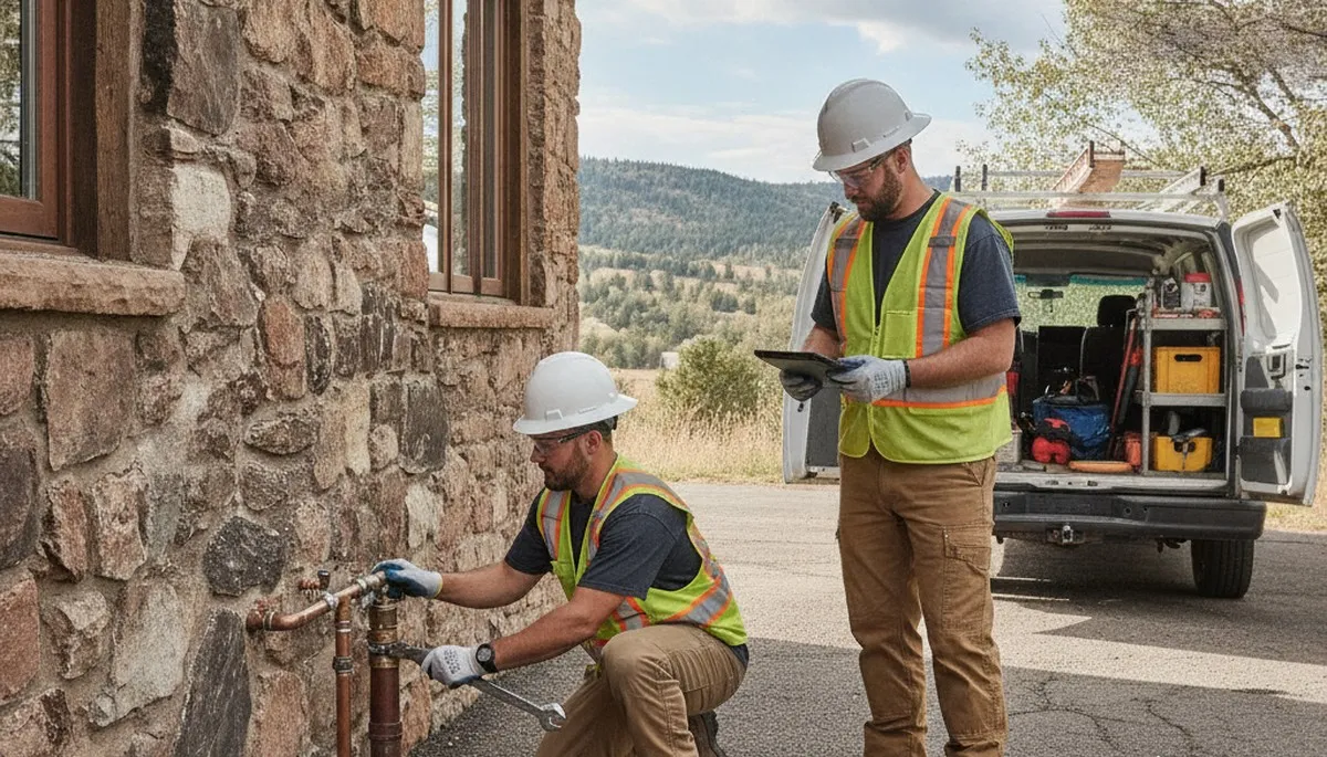 Fort Collins, CO plumber repairing a pipe for a local plumbing service call