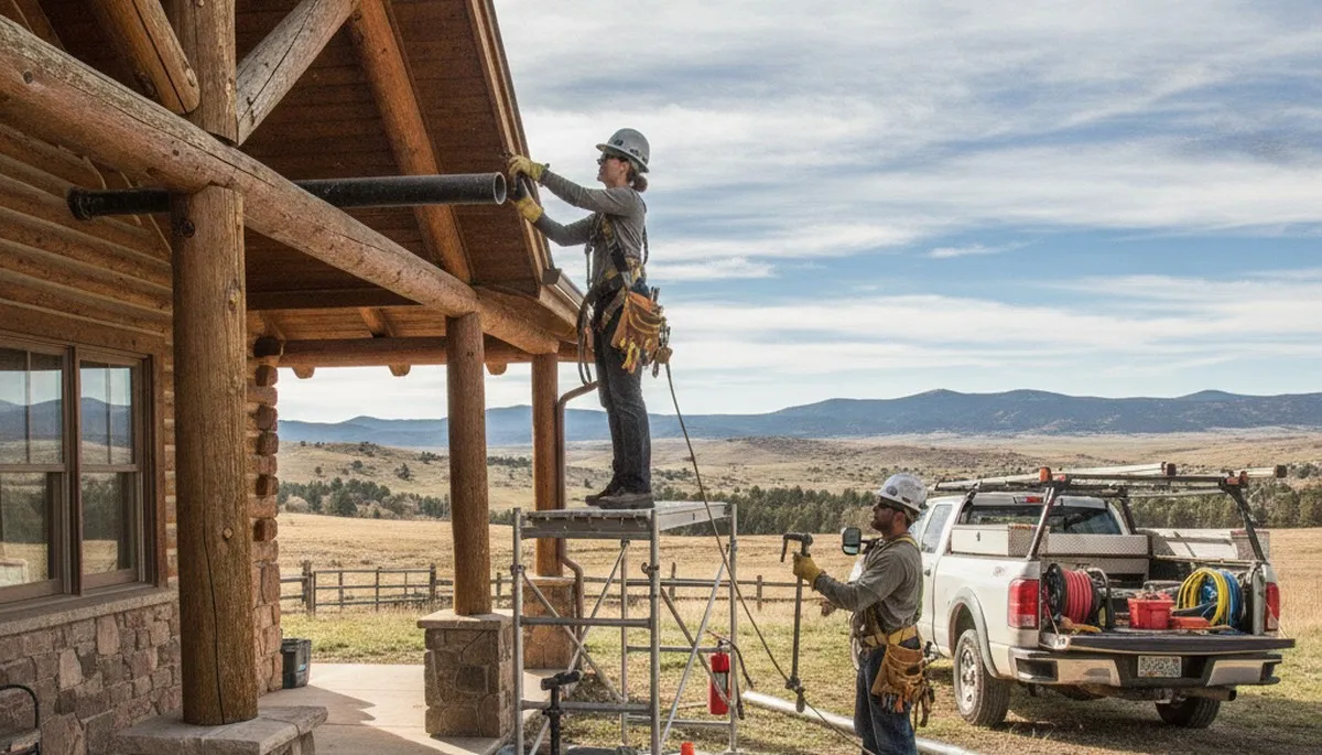 Fort Collins, CO plumber repairing a pipe for a plumbing service call