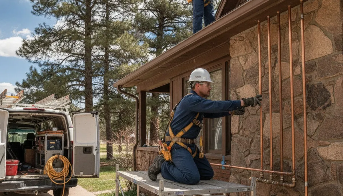 Fort Collins, CO plumber repairing a residential pipe leak for plumbing service