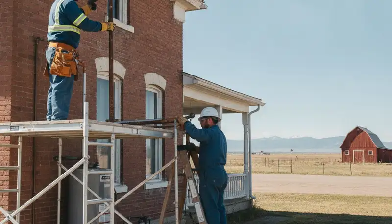 Plumber repairing a pipe in Fort Collins, CO for plumbing repair service