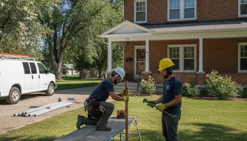 Plumber repairing pipe in Fort Collins, CO for residential plumbing service