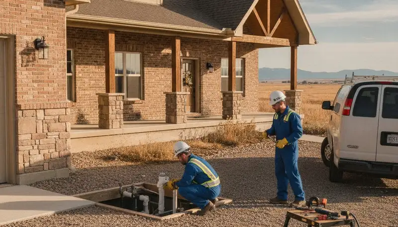 Plumber repairing a pipe in Fort Collins, CO for plumbing repair service