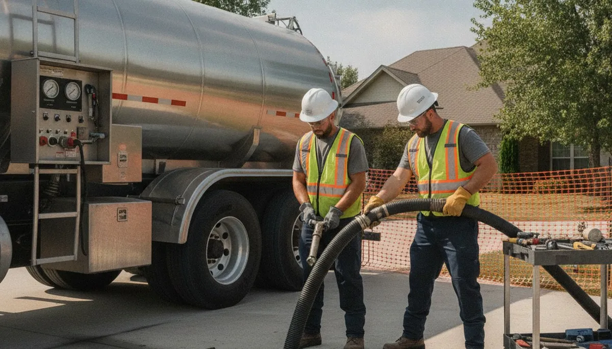 Fort Collins, CO plumbers pumping a residential septic tank for reliable home service
