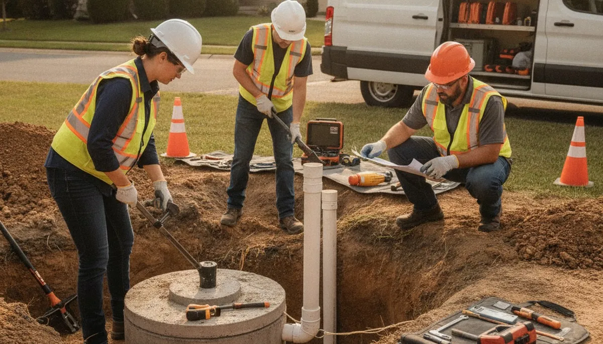Septic repair technician serving Fort Collins, CO homes with professional plumbing service